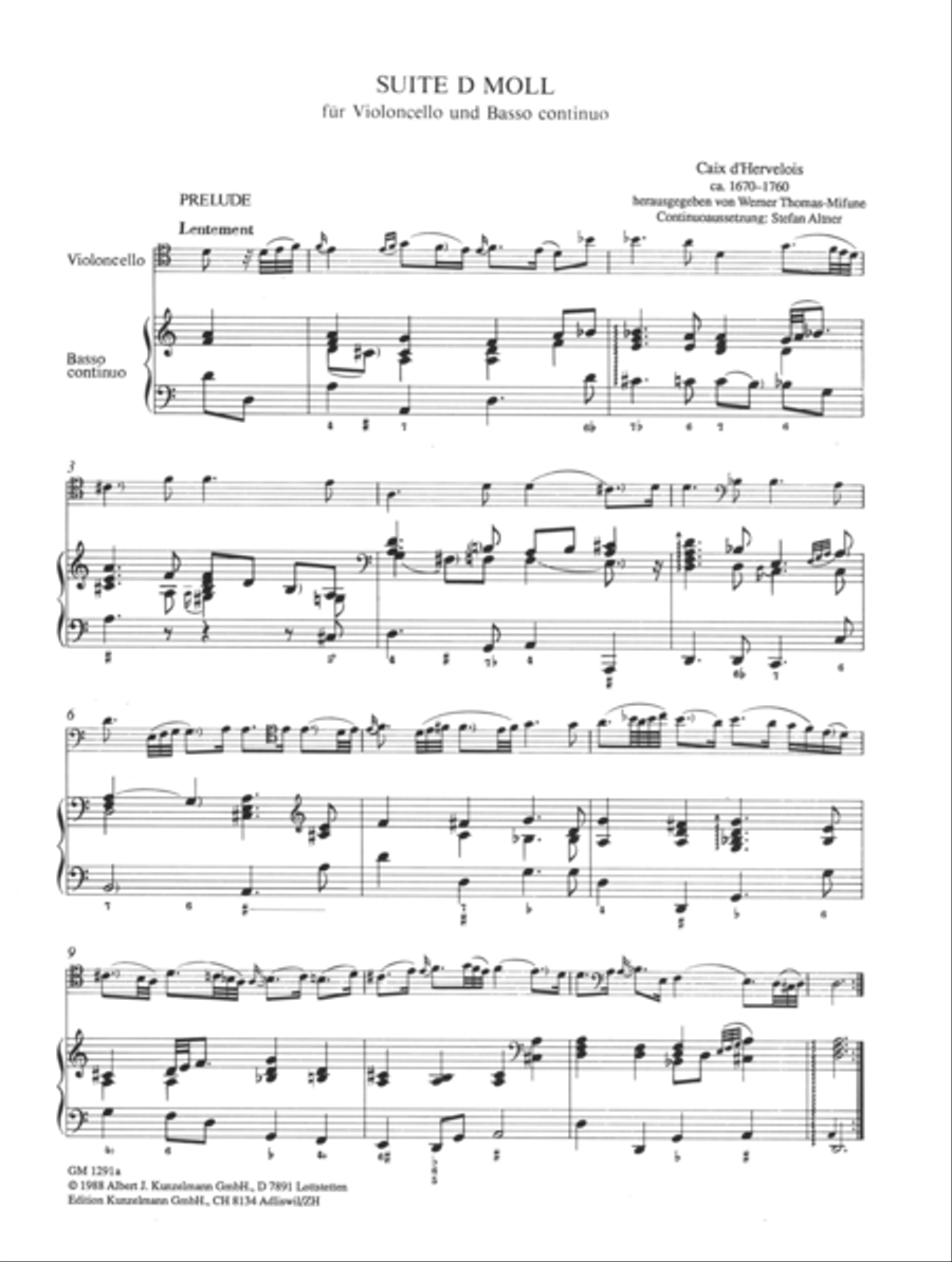 Suite for cello and basso continuo Piano scores gallery preview page 2