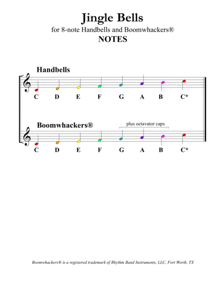 Jingle Bells (easy sheet music / color coded notes) - Classful