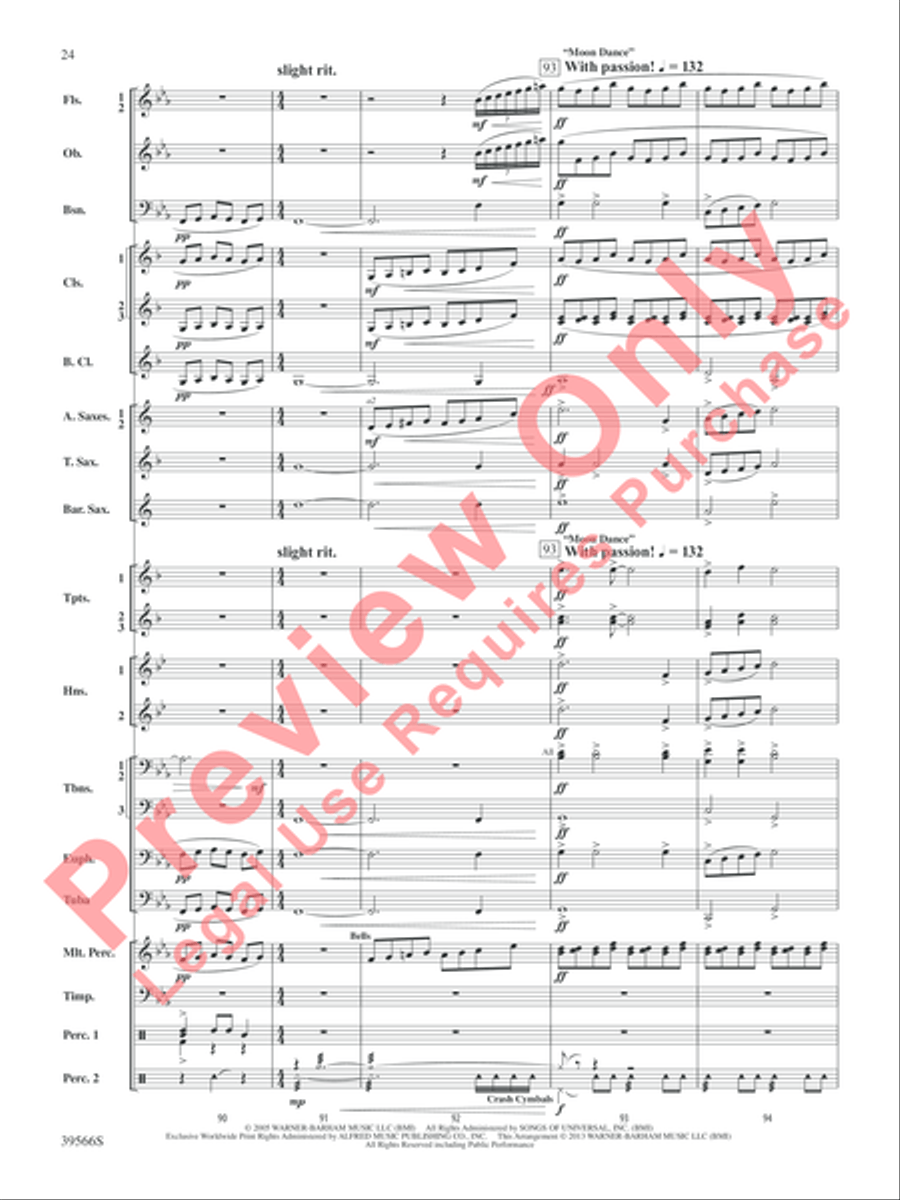 At the Movies with Danny Elfman Concert Band scores gallery preview page 25