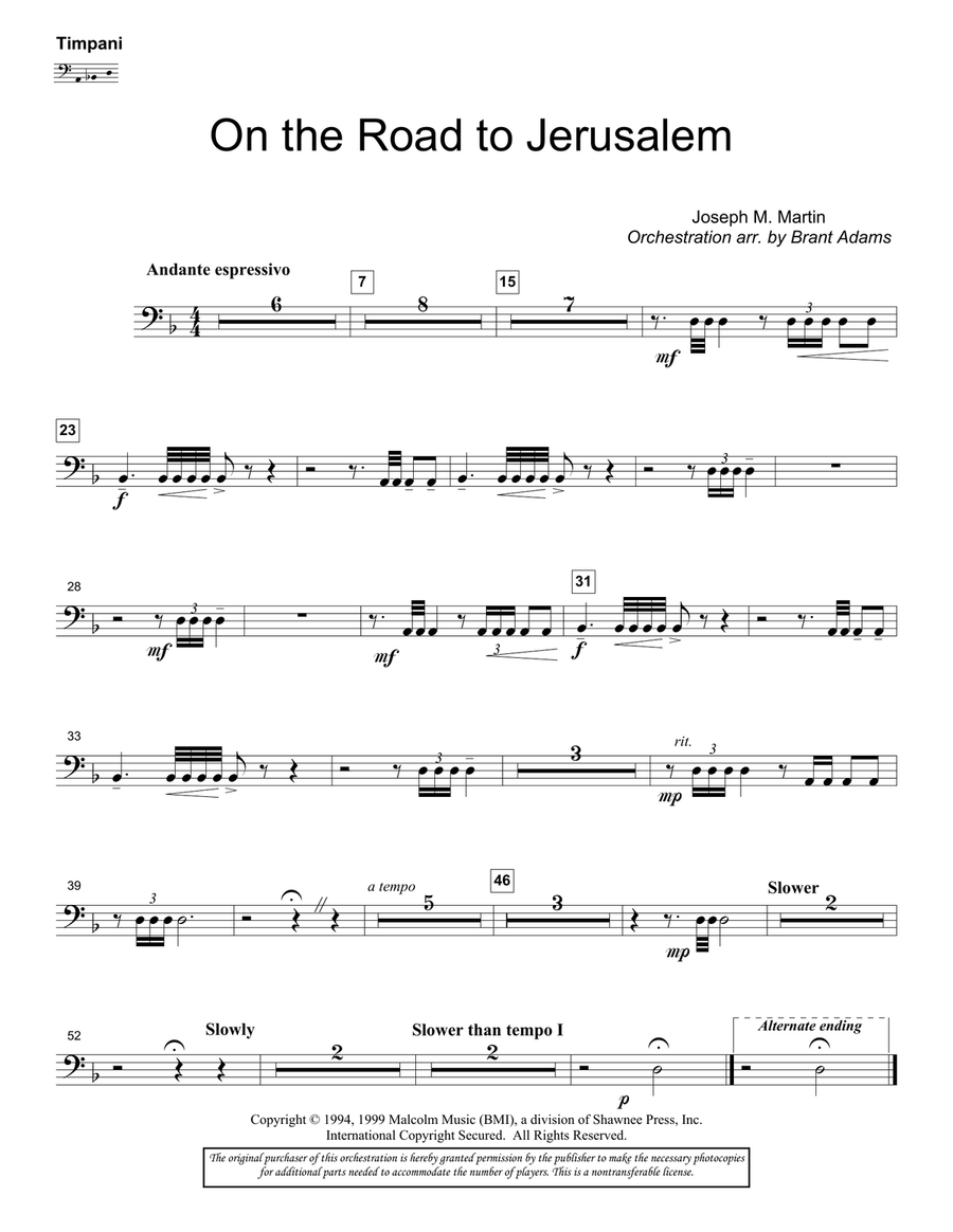 On The Road To Jerusalem - Timpani