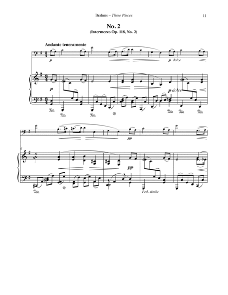 Three Pieces for Euphonium & Piano