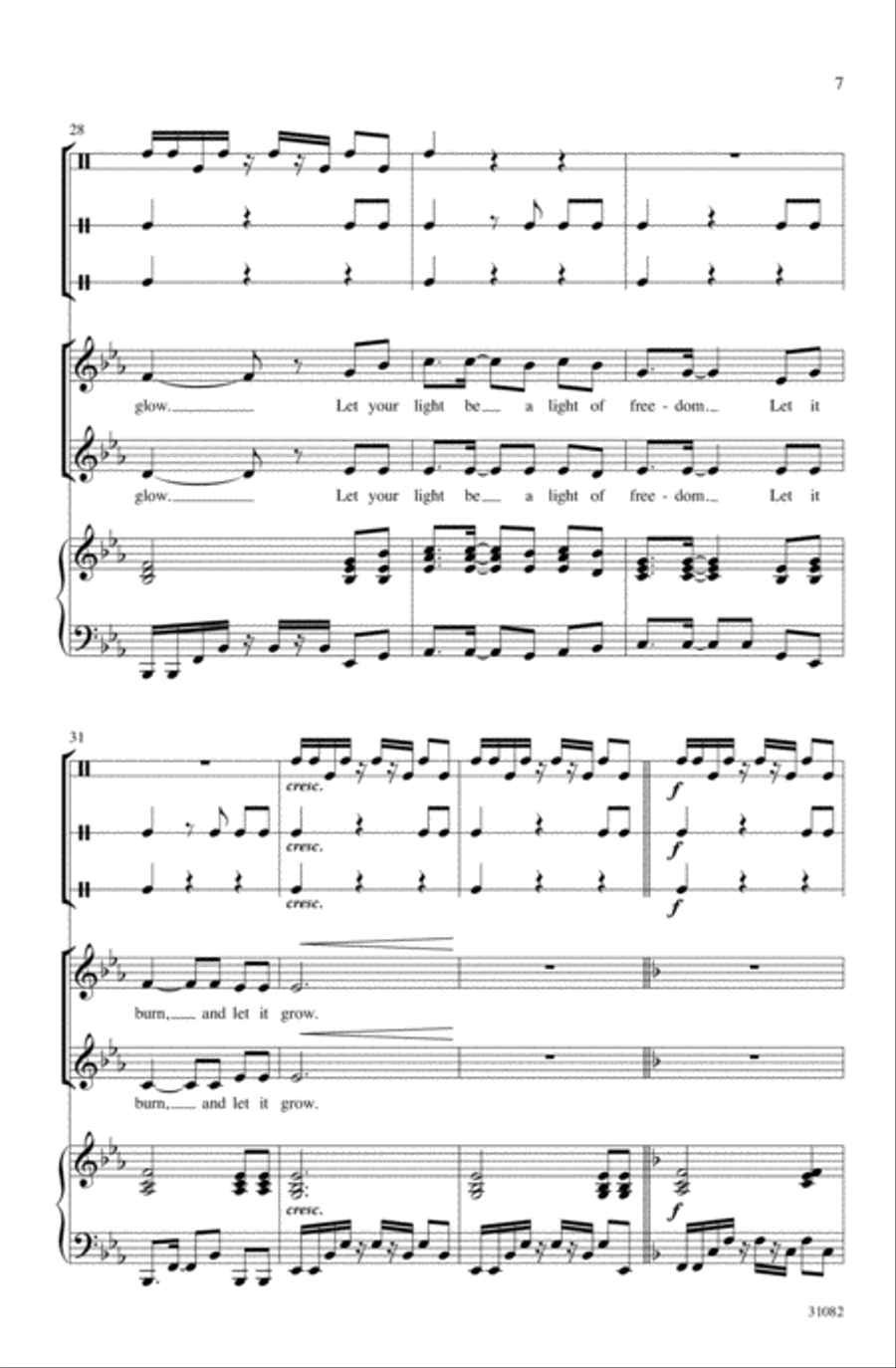 Like the Beat of a Drum 2-Part scores gallery preview page 6