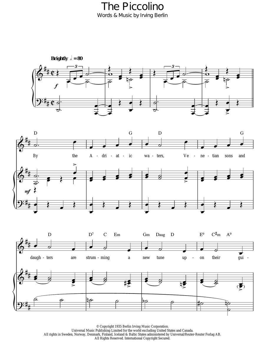 The Piccolino Guitar scores gallery preview page 1