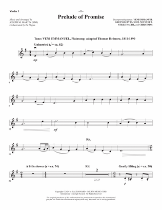 The Star Arising (A Cantata For Christmas) - Violin 1