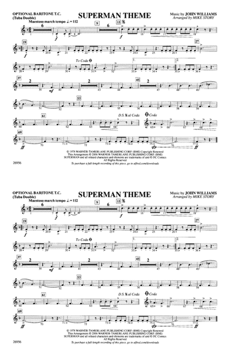 Superman Theme: Optional Baritone T.C. (Tuba Double)