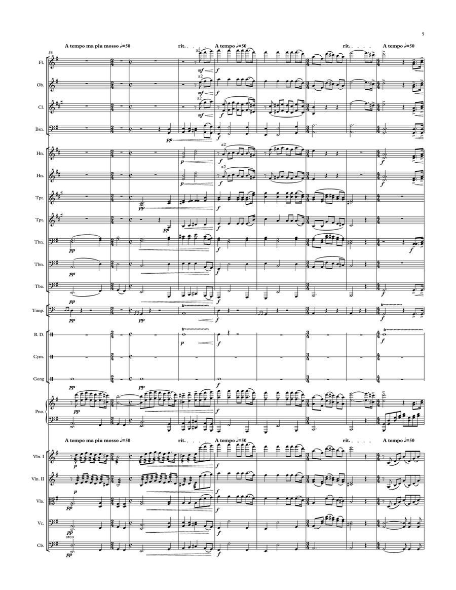 Nessun Dorma (arranged for large orchestra) Full Orchestra scores gallery preview page 5