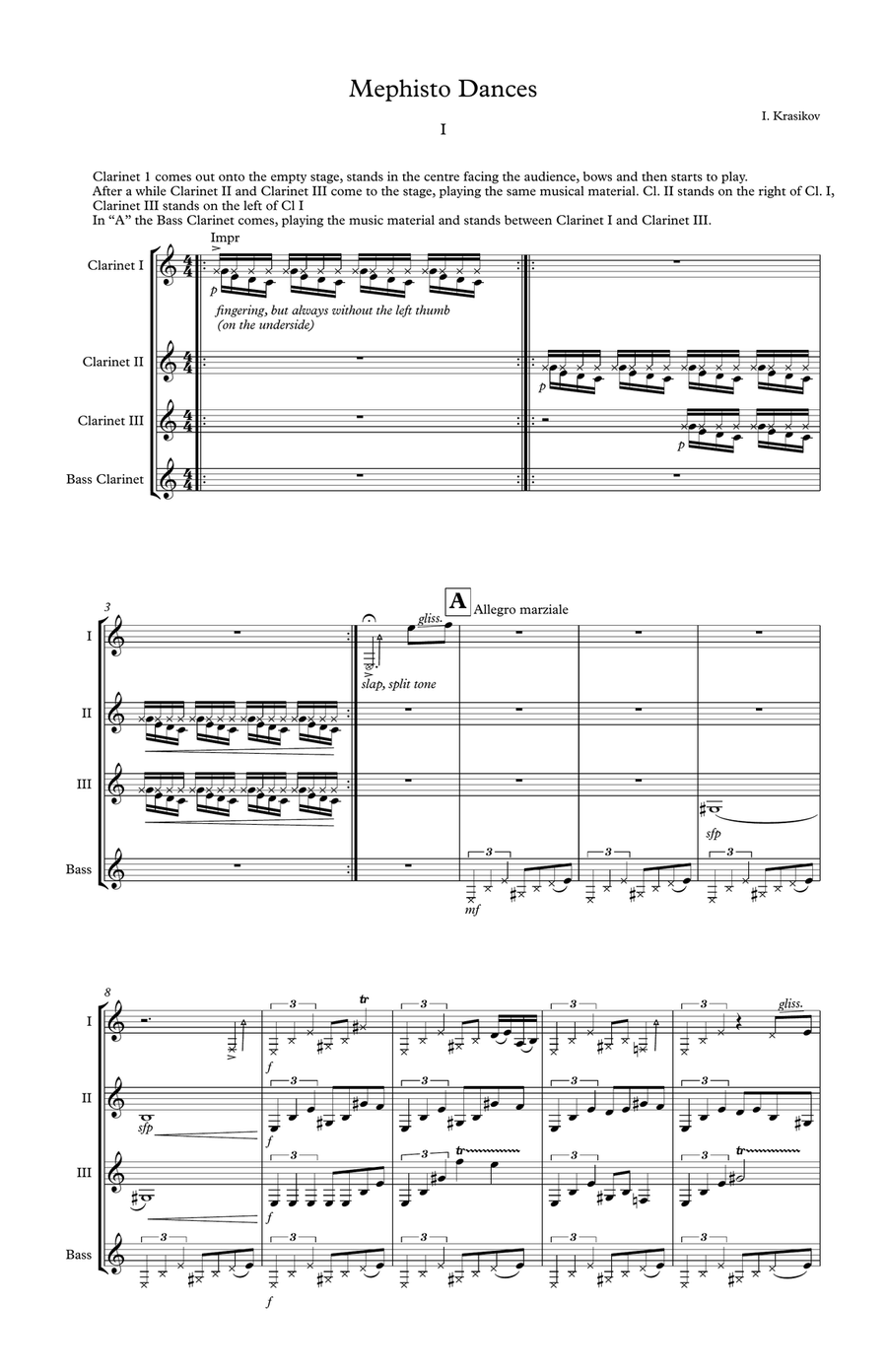 Mephisto Dances for clarinet quartet Clarinet Quartet scores gallery preview page 3