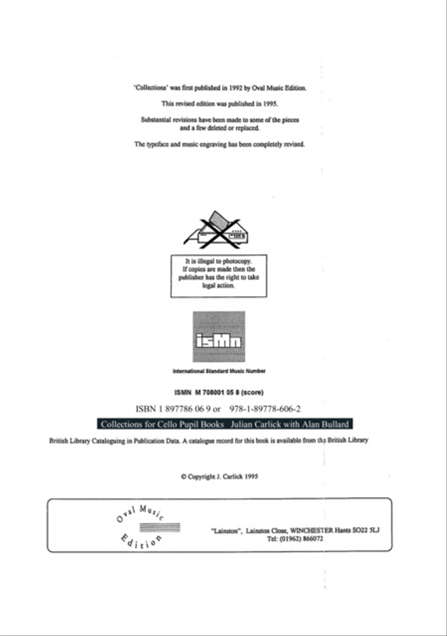 Flower Collection Collections for Cello Student Book Volume 1 Cello Solo scores gallery preview page 4