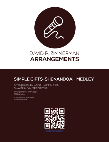 Simple Gifts / Shenandoah Medley (TTBB) image number null