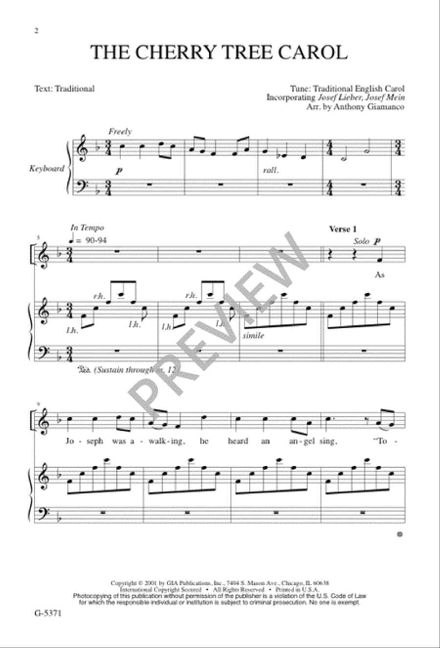 The Cherry Tree Carol SA scores gallery preview page 2