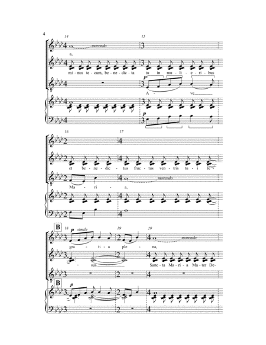 Ave Maria 4-Part scores gallery preview page 3