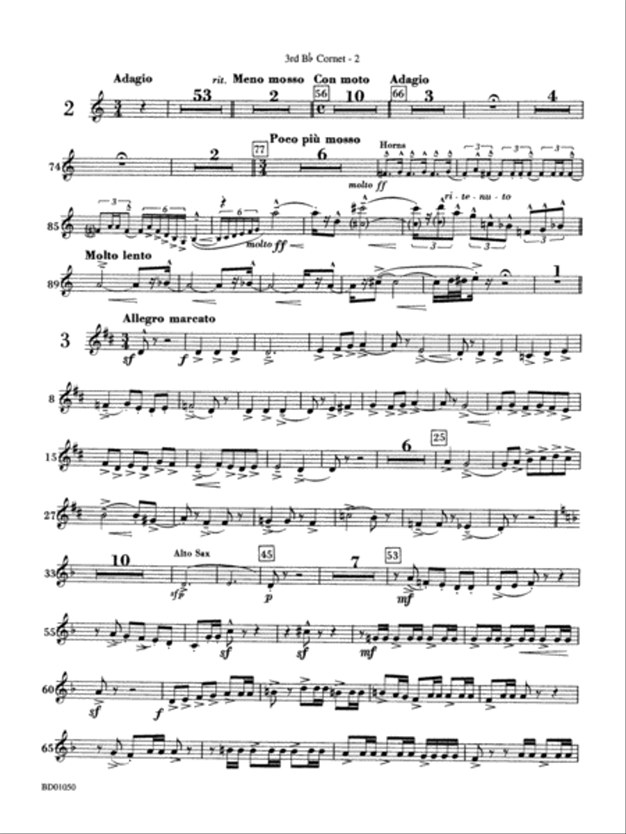 Trittico: 3rd B-flat Cornet Concert Band scores gallery preview page 2
