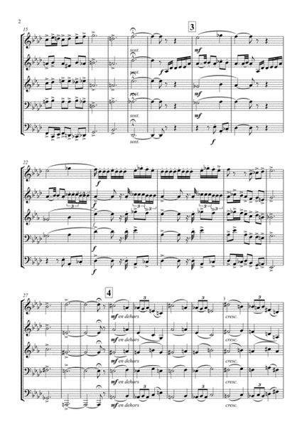Dukas: Fanfare (pour précéder "La Péri"} - brass quintet image number null