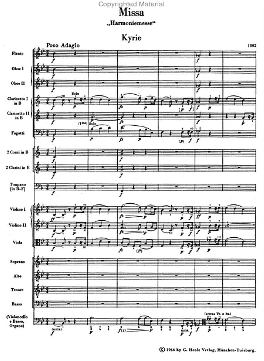 Missa B flat major Hob.XXII:14 'Harmony Mass'