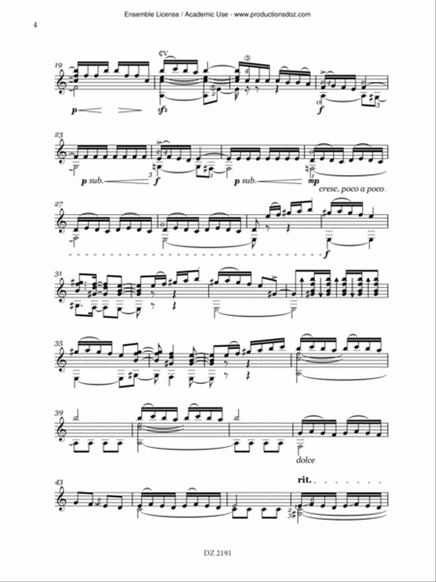 Balkan Capriccio Classical Guitar scores gallery preview page 4