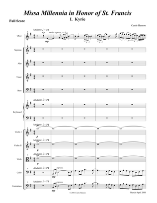 Missa Millennia in Honor of St. Francis - full score (SATB)