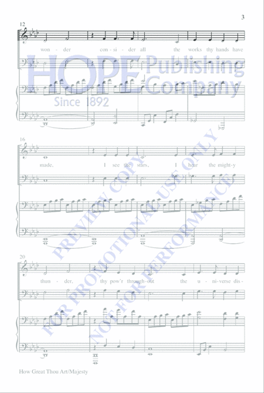How Great Thou Art/Majesty 2-Part scores gallery preview page 3
