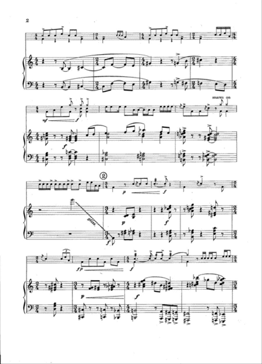 Halasana for Drumset and Piano Piano Accompaniment scores gallery preview page 3