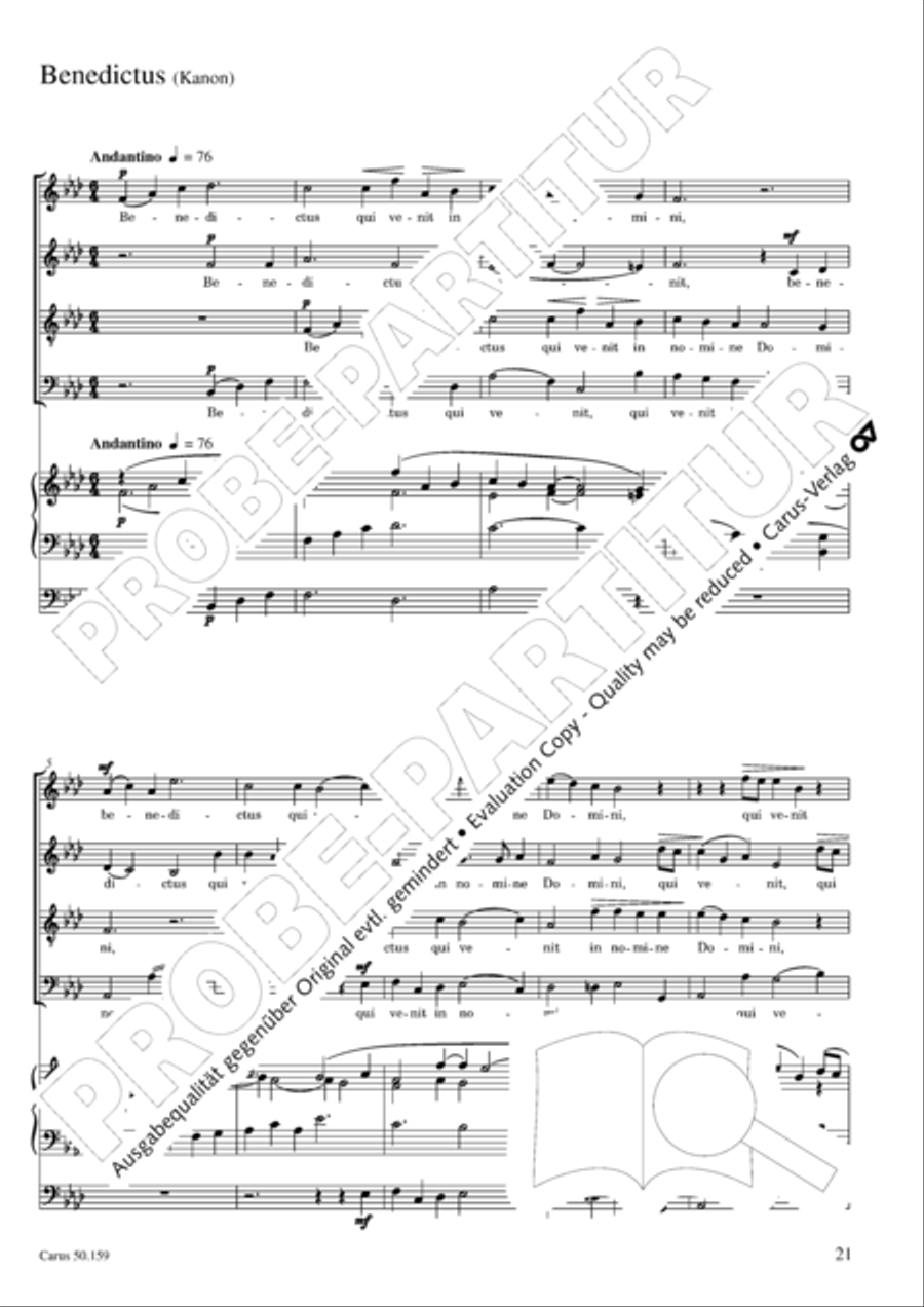 Mass in F Minor (Missa in f) 4-Part scores gallery preview page 22