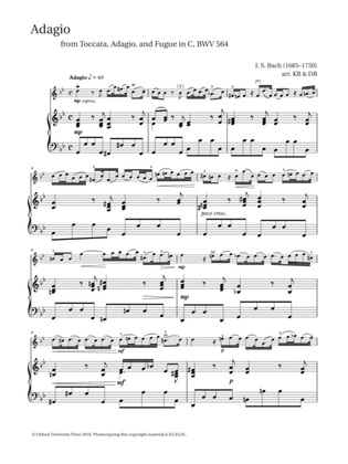 Book cover for Adagio from Toccata, Adagio and Fugue in C BWV 564
