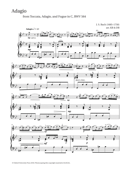 Adagio from Toccata, Adagio and Fugue in C BWV 564