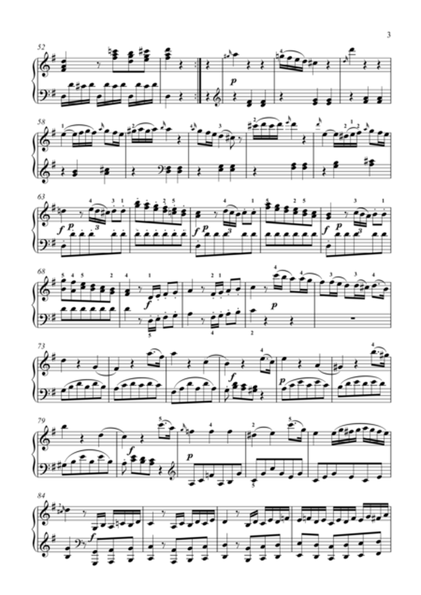 Sonata in G Major K.283（Mozart）