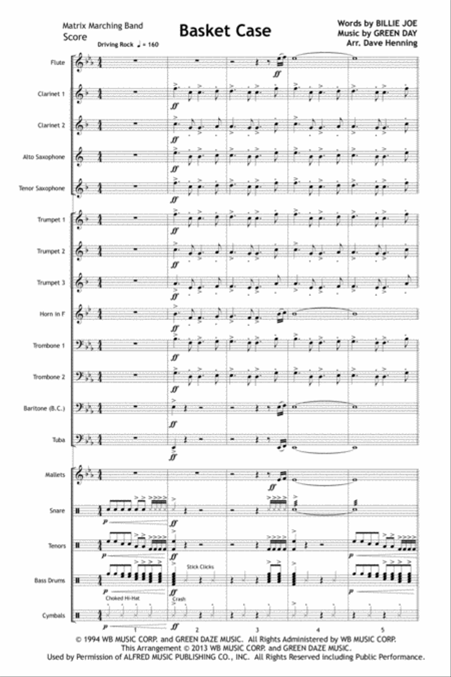 Basket Case Marching Band scores gallery preview page 2