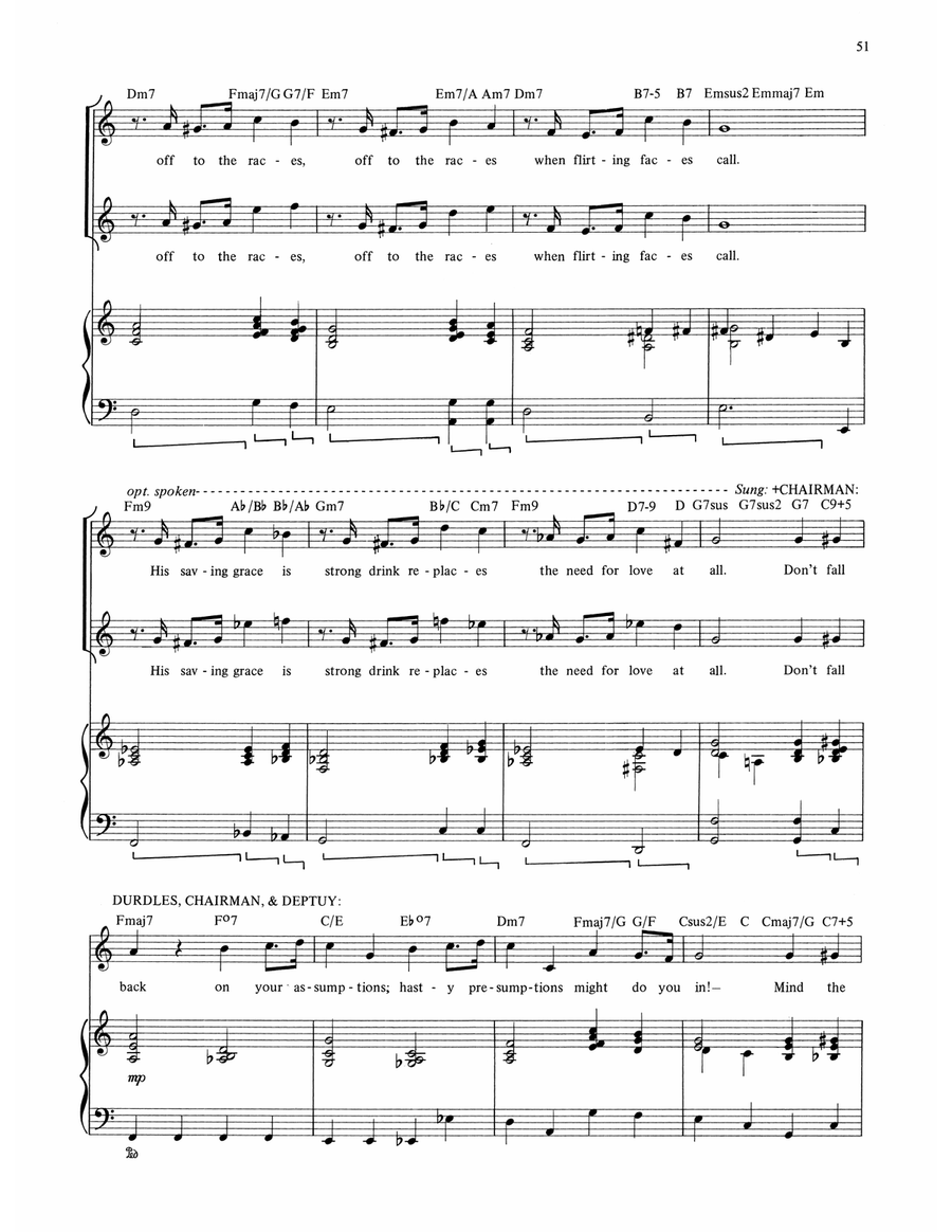Off To The Races (from The Mystery Of Edwin Drood) Piano, Vocal, Guitar scores gallery preview page 4