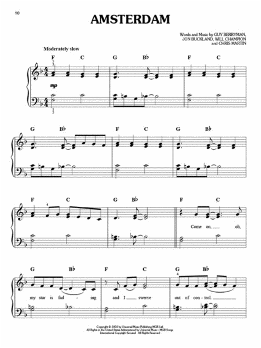 The Best of Coldplay for Easy Piano – Second Edition Easy Piano scores gallery preview page 4