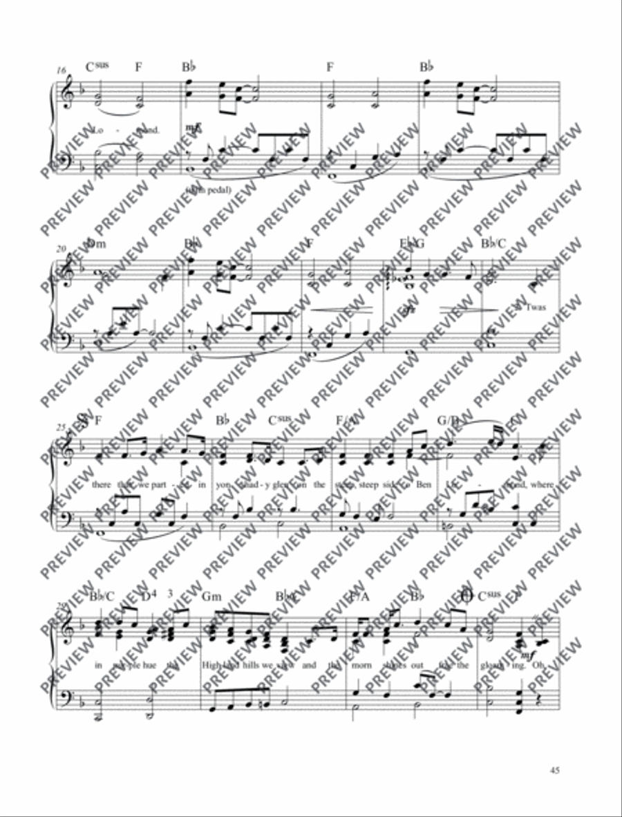 Loch Lomond Piano Solo scores gallery preview page 3