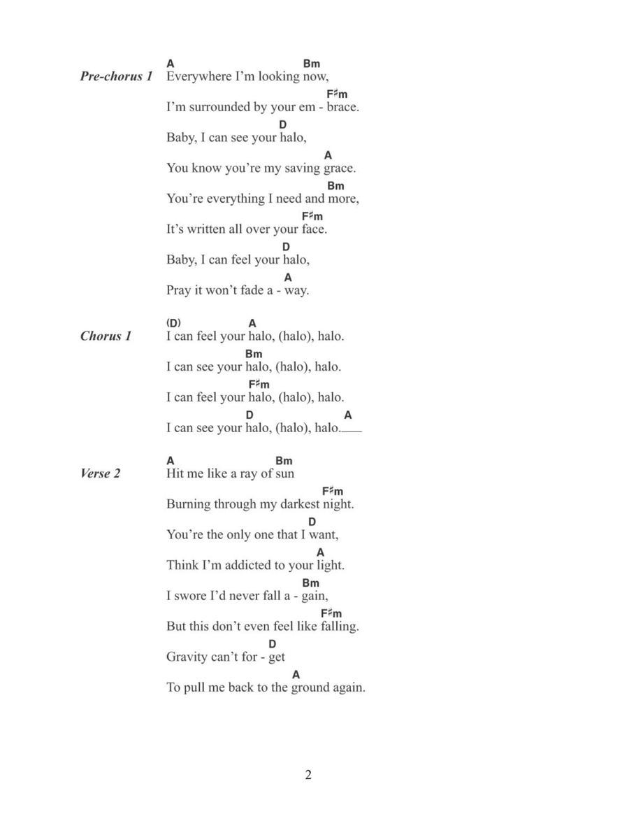 Halo Halo Acoustic Guitar scores gallery preview page 2