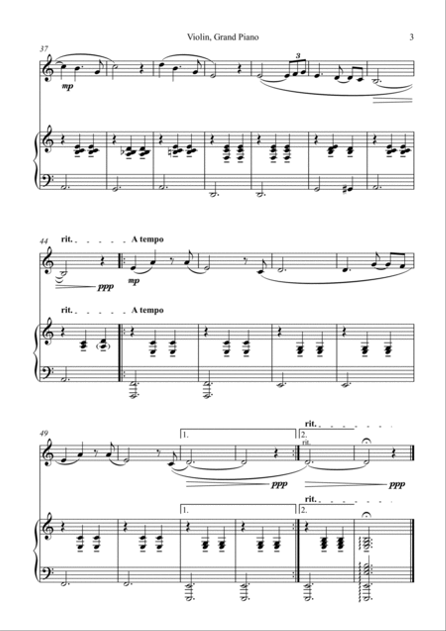 Reflections Toshifumi Hinata Violin Solo scores gallery preview page 3