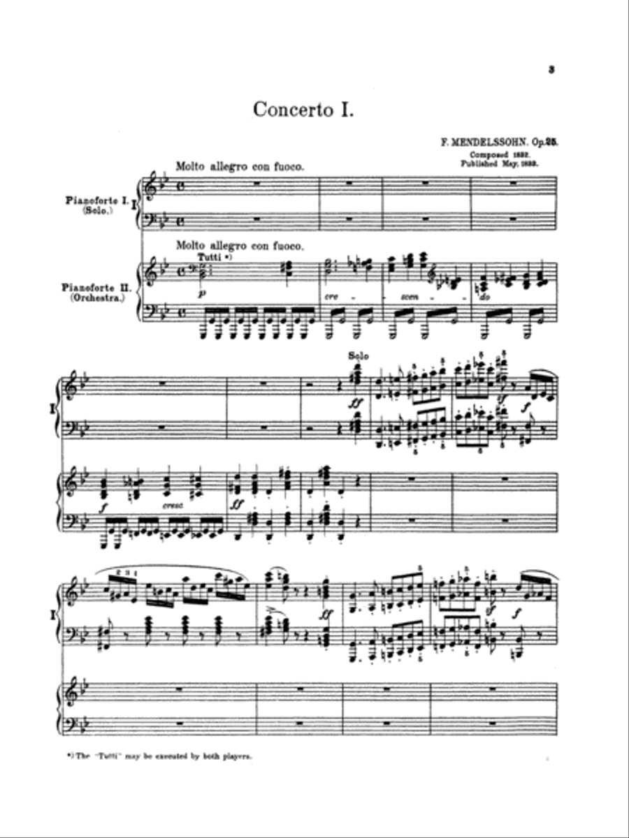 Mendelssohn: Piano Concerto No. 1 in G Minor, Op. 25 Piano scores gallery preview page 3
