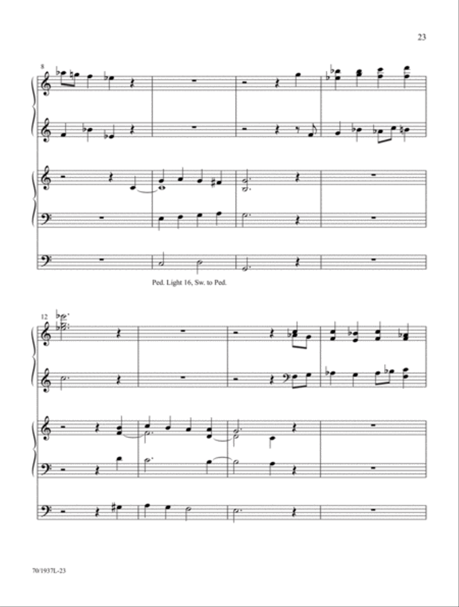 Festive Preludes for the Church Year Organ scores gallery preview page 19