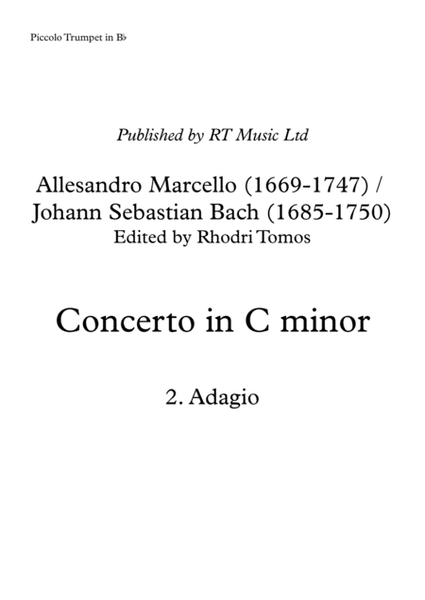 Marcello / Bach BWV974 Concerto no. 3 in C minor 2. Adagio.