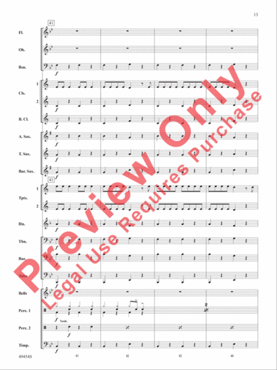 Like I Love Country Music Concert Band scores gallery preview page 14