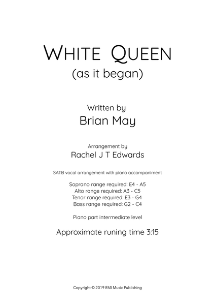 White Queen (As It Began)