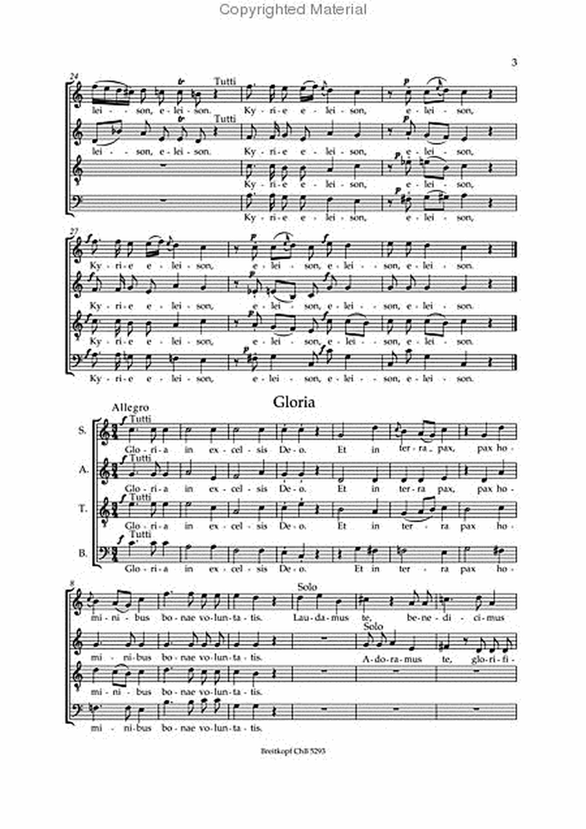 Missa brevis et solemnis in C K. 259