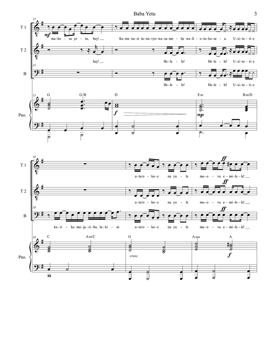 Baba Yetu TTB scores gallery preview page 3