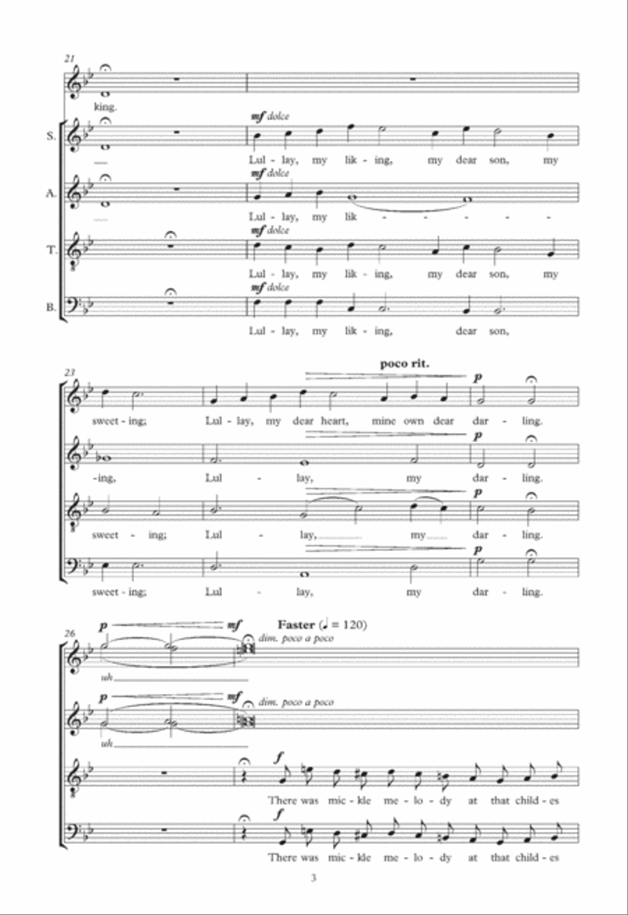Lullay, My Liking 4-Part scores gallery preview page 3