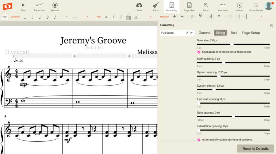 Jeremy's Groove Jeremy's Groove Easy Piano scores gallery preview page 1