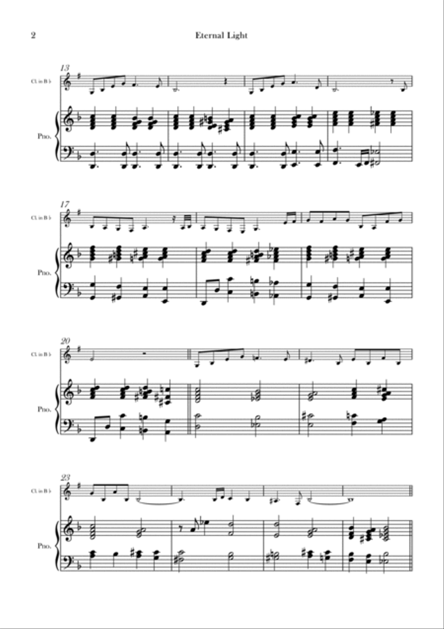 Eternal Light Eternal Light Chamber Music scores gallery preview page 2