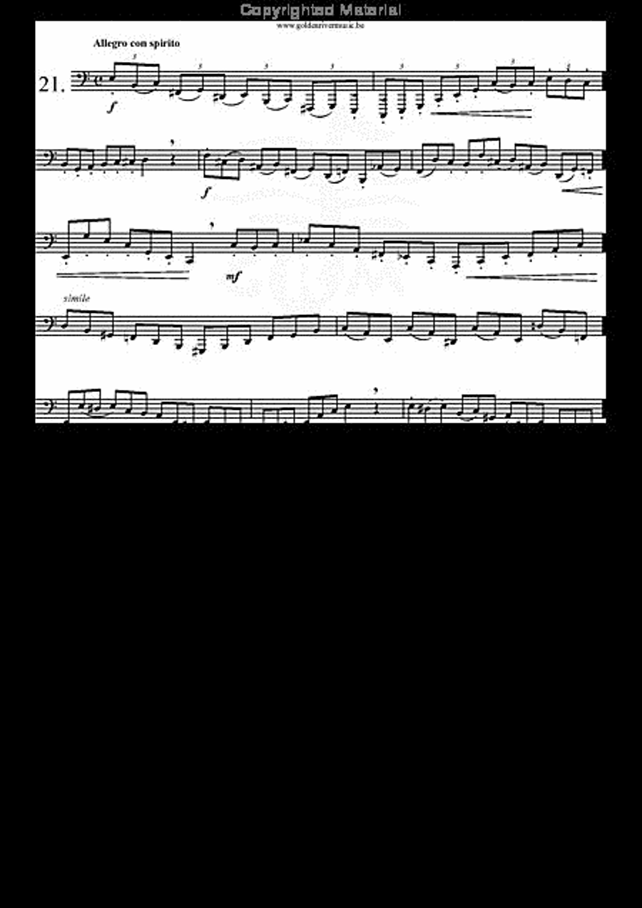 34 Studies for Tuba Volume 1 Tuba scores gallery preview page 22