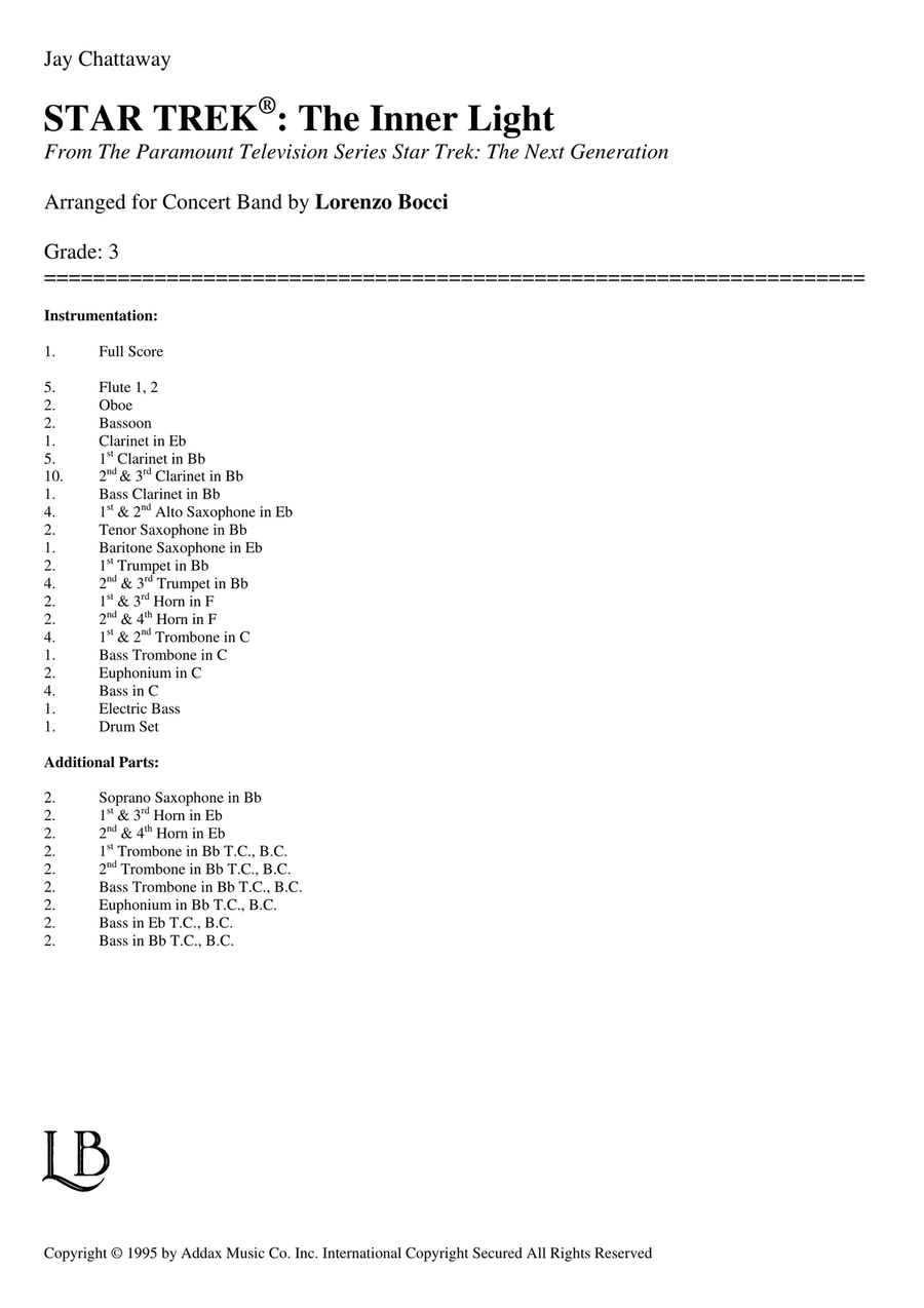 Star Trek(R) - The Inner Light Concert Band scores gallery preview page 2