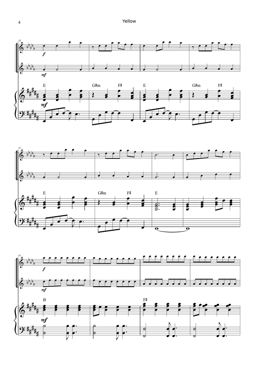 Yellow Woodwind Duet scores gallery preview page 4