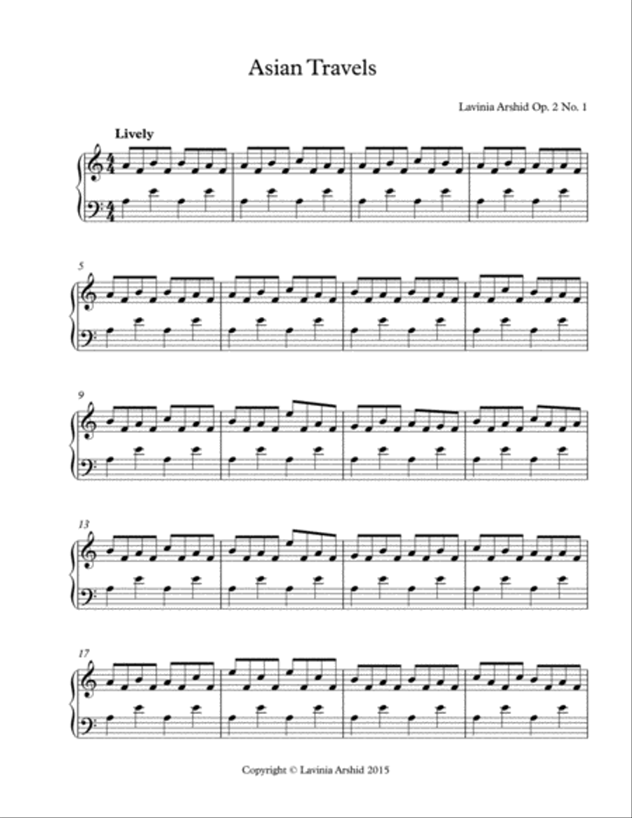 Opus 2: Asian Travels and Other Easy Pieces Easy Piano scores gallery preview page 2