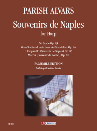 Book cover for Souvenirs de Naples for Harp. Facsimile Edition