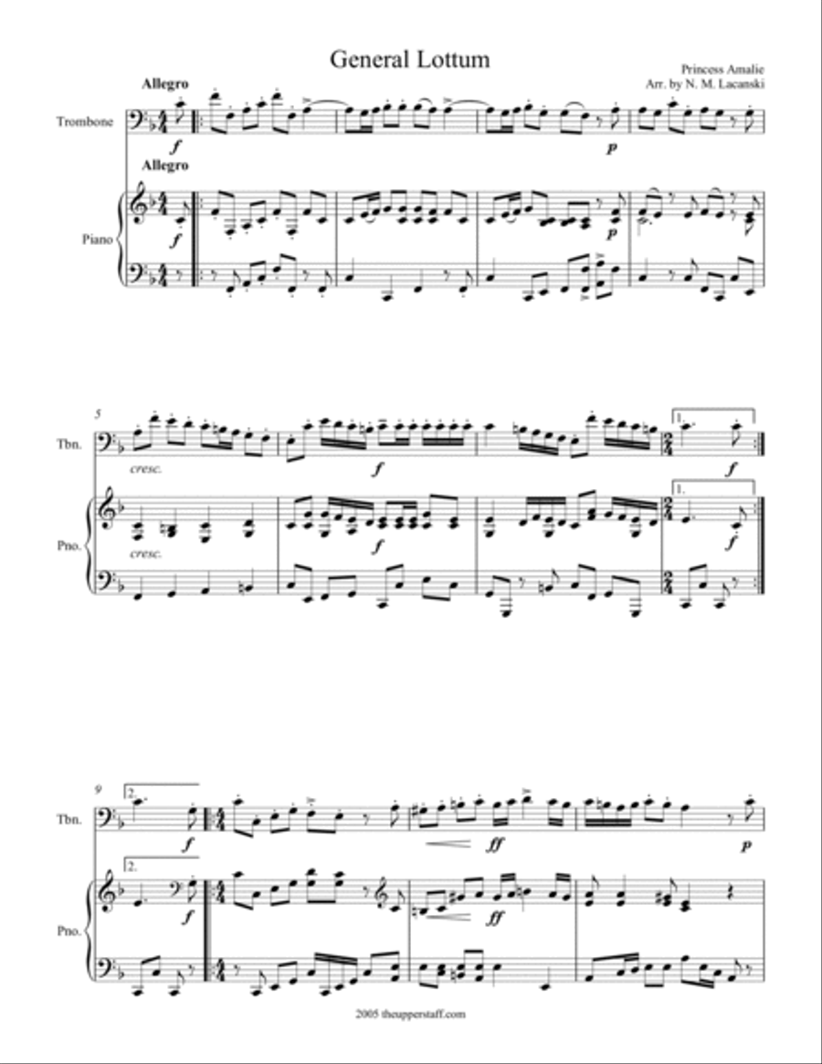 General Lottum Trombone Duet scores gallery preview page 2