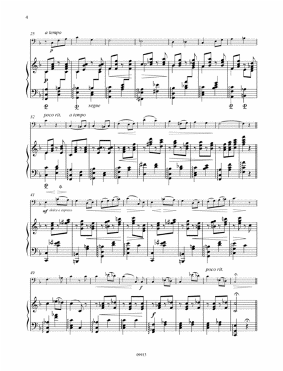 Melody, Op. 3/1 Bassoon scores gallery preview page 2