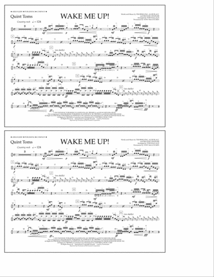 Wake Me Up! - Quint-Toms Marching Band scores gallery preview page 1